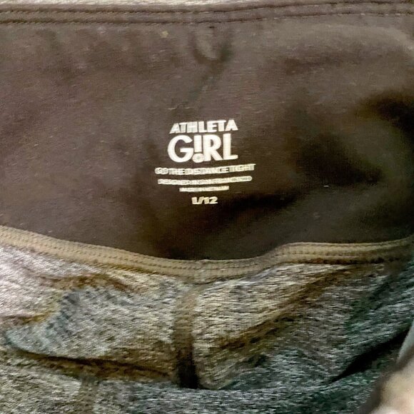 Athleta Girl Dark Grey Tulip-Hem Leggings, Size 12 - Picture 3 of 4